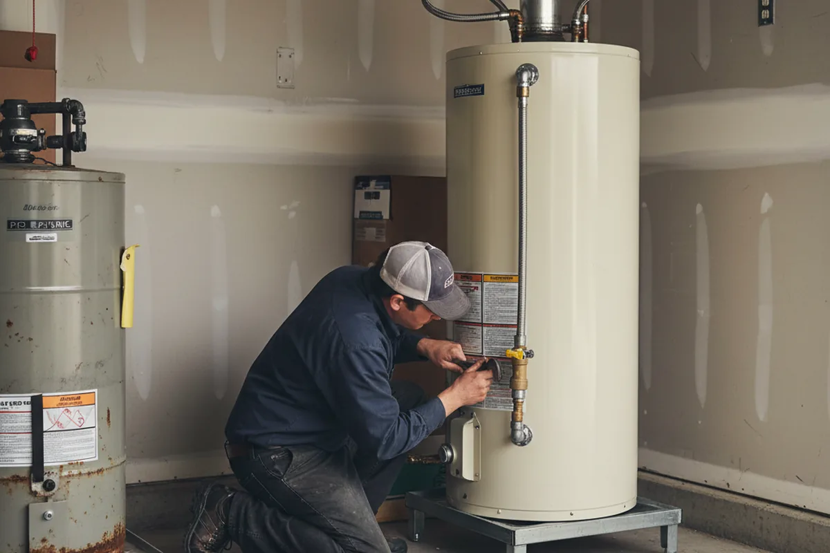 Water heater and shutoff valve replacement in Jersey
